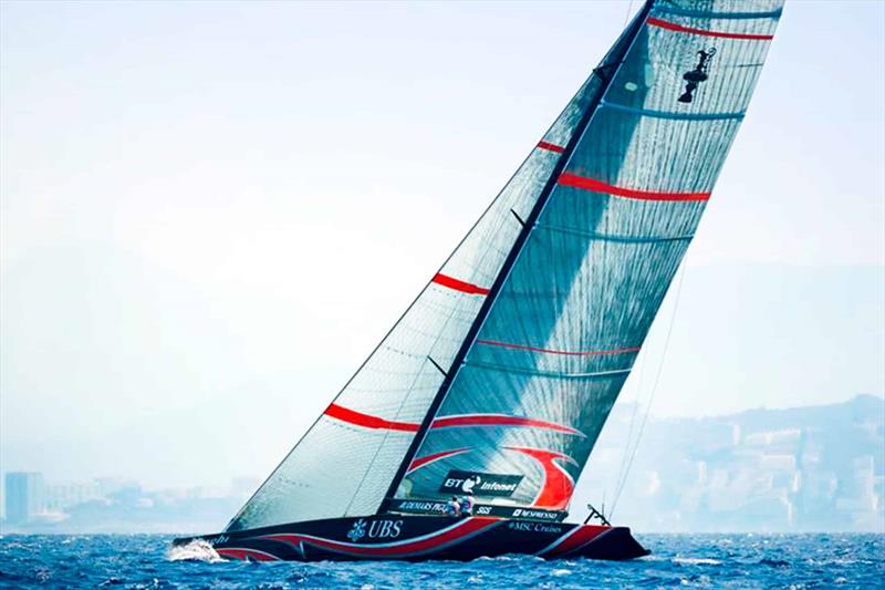 Alinghi sailing off the coast of Valencia, Spain – Grant joined Alinghi in 2000 as Managing Director and Head of Design and helped design their winning 2003 and 2007 America's Cup boats, as well as Alinghi 5 for the 2010 America's Cup defence - photo © Riviera Australia