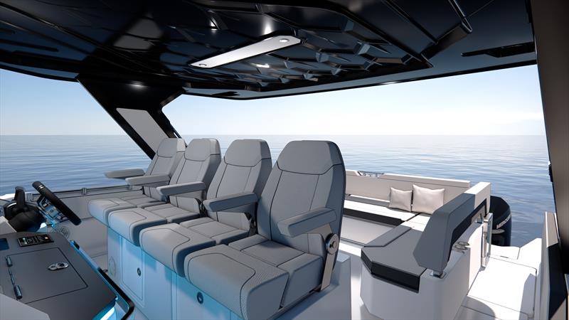 35 Sport Cockpit - photo © Aquila Power Catamarans