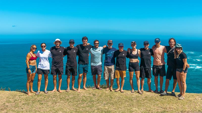 The Armstrong team at Cape Reinga - where the two oceans meet - Armstrong Foils - Home Tour II - May 2025 - photo © Frank Berthuot/Armstrong Foils