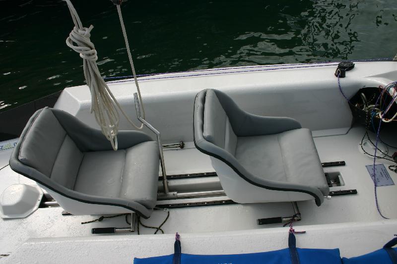 Patented tilting seat design on the Artemis small keelboat, suitable for sailors with a disability - photo © Mike Wood