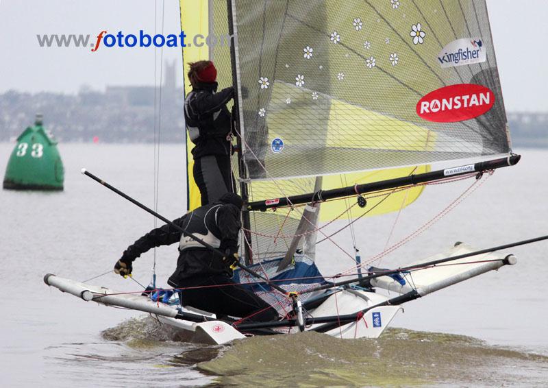 Light winds and a truly freezing Starcross Steamer photo copyright Mike Rice / www.fotoboat.com taken at Starcross Yacht Club and featuring the B14 class