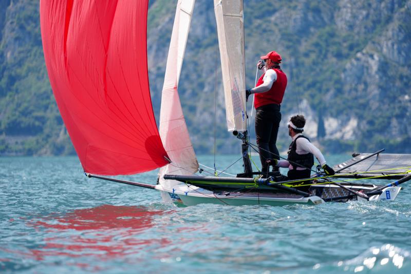 B14 Worlds at Lake Garda Day 3 photo copyright Lotte Johnson / www.lottejohnson.com taken at Circolo Vela Torbole and featuring the B14 class