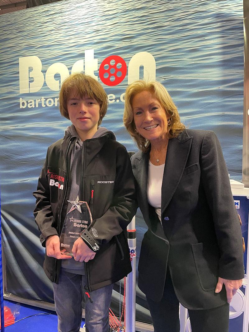 Barton Rising Star 2024, Ralph Hadley with Barton Marine CEO, Suzanne Blaustone photo copyright Barton Marine taken at  and featuring the  class