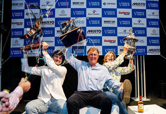 The Downer family in Enigma win the Redwing class and White Group at Cowes Week 2023 - photo © Jonathan Nainby-Luxmoore