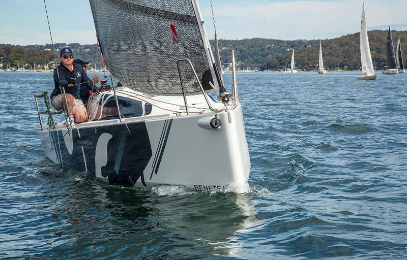 Light and nimble – Blizzard eking out a passage up the right hand side of Pittwater photo copyright John Curnow taken at Royal Prince Alfred Yacht Club and featuring the Beneteau class