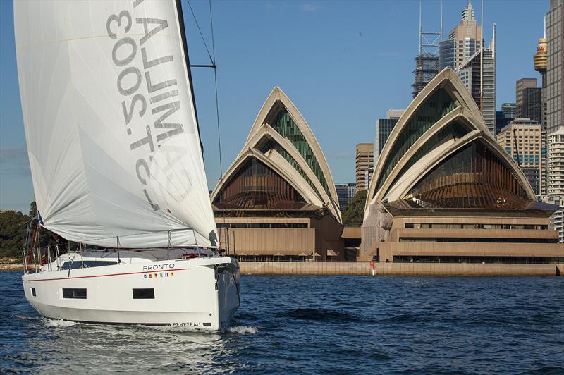 Nary a breeze on offer, but still able to move - Beneteau Oceanis 40.1 photo copyright John Curnow taken at Cruising Yacht Club of Australia and featuring the Beneteau class