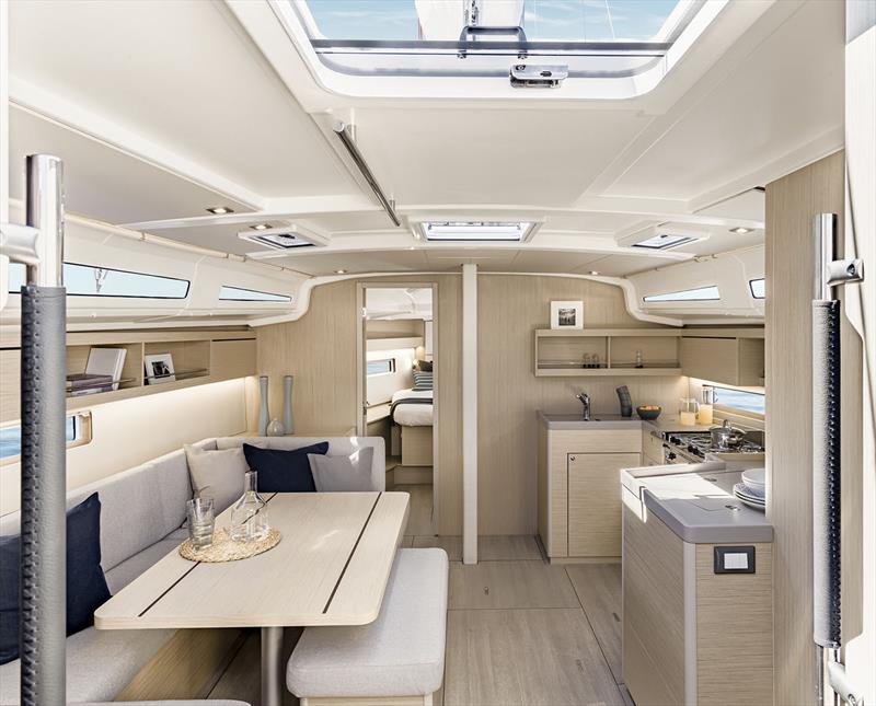 Main Saloon of the Beneteau Oceanis 40.1, and remember it is just 40 feet... Impressive photo copyright Nicolas Claris taken at Cruising Yacht Club of Australia and featuring the Beneteau class