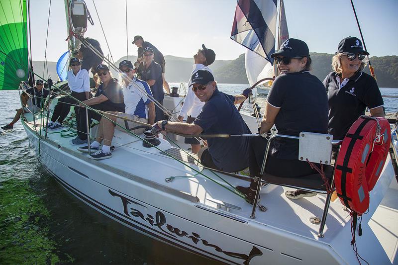 Tailwind is one vessel that always brings out a large crew, and they all smile. All day! 2022 Beneteau Pittwater Cup - photo © John Curnow