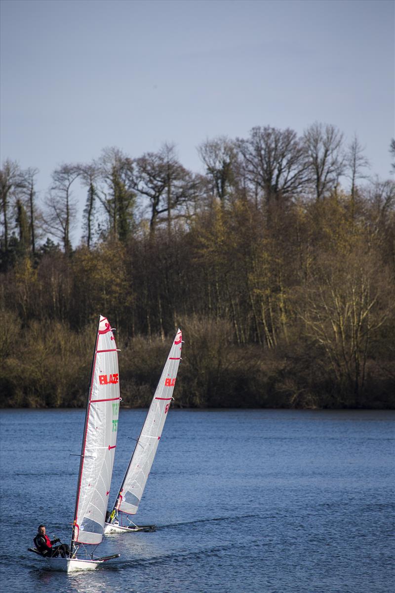 Blazes at Burghfield photo copyright Alex Irwin / www.sportography.tv taken at Burghfield Sailing Club and featuring the Blaze class