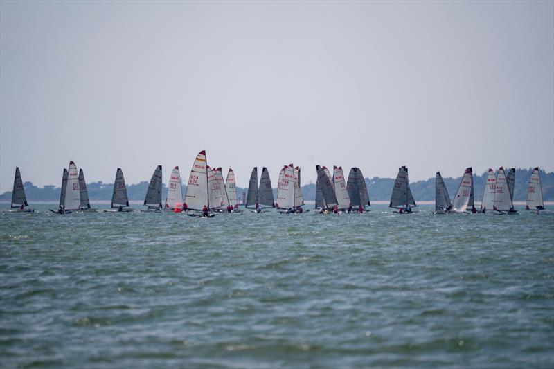 Blazes sailing during Blaze National Championship 2023 photo copyright Petru Balau Sports Photography / sports.hub47.com taken at Warsash Sailing Club and featuring the Blaze class