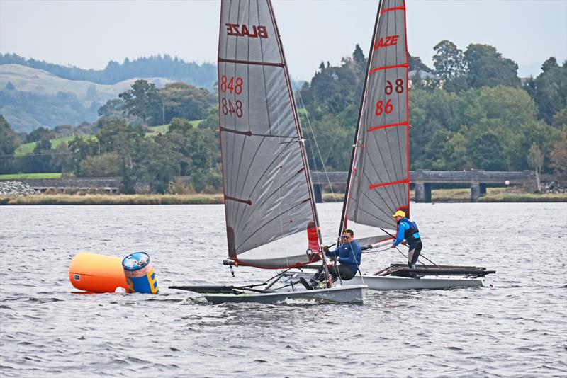 LOMO Blaze Inland Championship at Bala photo copyright John Hunter taken at Bala Sailing Club and featuring the Blaze class