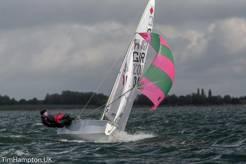 UK Cadet class winter sailing photo copyright Tim Hampton / www.timhampton.uk taken at Grafham Water Sailing Club and featuring the Cadet class