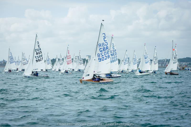 ABP Cadet class World Championship in Plymouth - Day 1 photo copyright Paul Gibbins Photography taken at Mount Batten Centre for Watersports and featuring the Cadet class