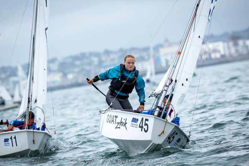 Promo Fleet - ABP Cadet class World Championship in Plymouth - Day 2 photo copyright Paul Gibbins Photography taken at Mount Batten Centre for Watersports and featuring the Cadet class