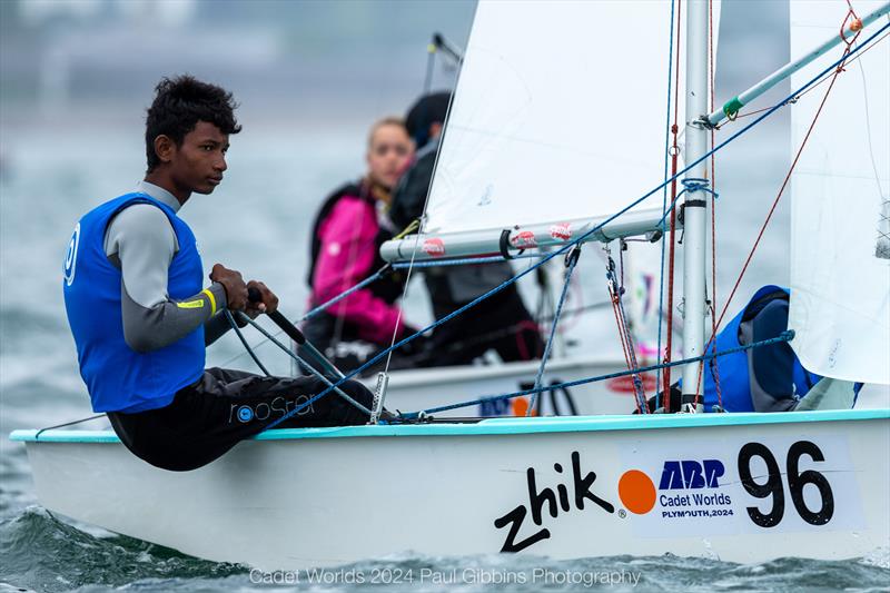 Promo Fleet - ABP Cadet class World Championship in Plymouth - Day 2 photo copyright Paul Gibbins Photography taken at Mount Batten Centre for Watersports and featuring the Cadet class