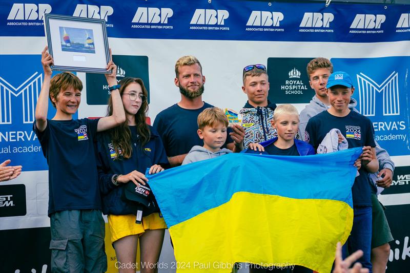 Ukraine team take 2nd, 9th and 14th in the ABP Cadet class World Championship in Plymouth photo copyright Paul Gibbins Photography taken at Plymouth Youth Sailing Club and featuring the Cadet class