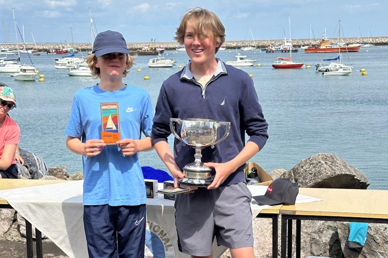 Alex Enkel and Jude Baldock win the P&B Cadet UK National Championships at Brixham - photo © CadetClass.org.uk