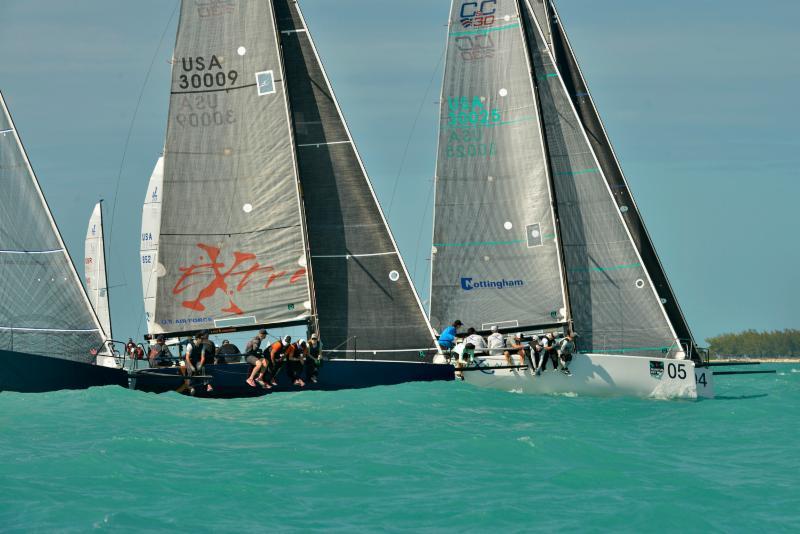 C&C 30's on the Division 2 course at Quantum Key West Race Week - photo © Quantum Key West Race Week / www.PhotoBoat.com