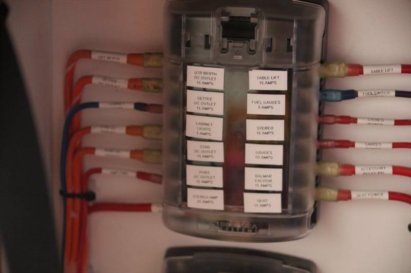 Every wire, everywhere perfectly labelled - photo © Pendanablog