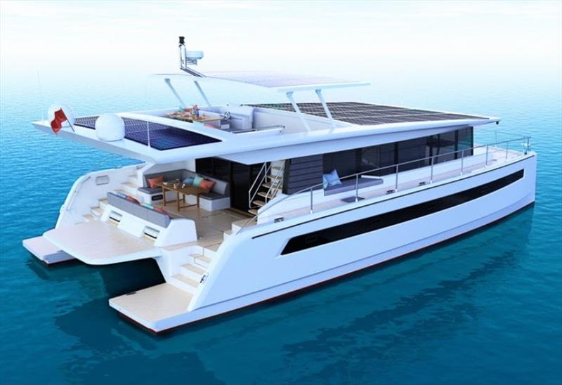 Silent 60 solar electric catamaran - exterior render - photo © Silent Yachts