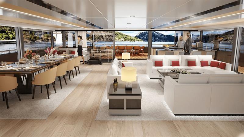 Spaceline 100 Hybrid - Salon photo copyright Ultimate Catamarans taken at  and featuring the Catamaran class