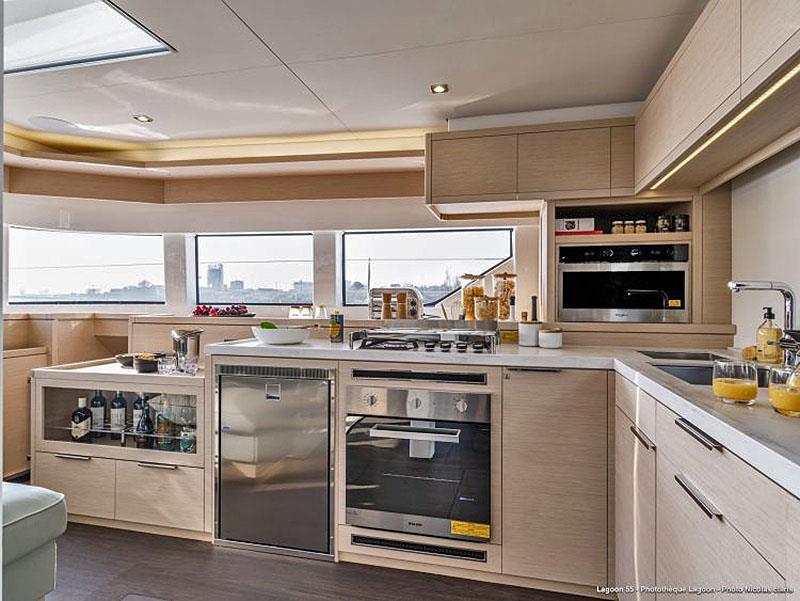 Galley of the Lagoon 55 photo copyright Lagoon taken at  and featuring the Catamaran class