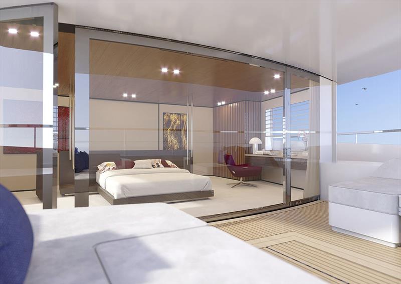 Widercat 92 owner suite - photo © Wider Yachts
