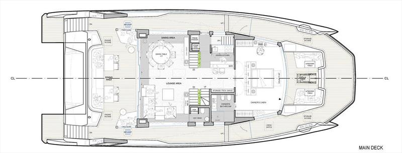 Widercat 92 main deck - photo © Wider Yachts