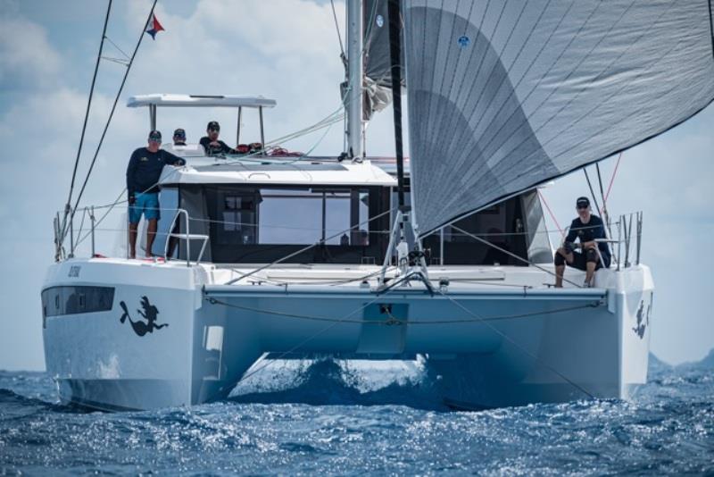 Caribbean-based cruising catamarans are now serious competitors in the multihull race fleet. Leopard 50 La Novia from the Dominican Republic returns in 2024, and will race against another 50-ft catamaran: WIN WIN from Mexico photo copyright Laurens Morel taken at Sint Maarten Yacht Club and featuring the Catamaran class