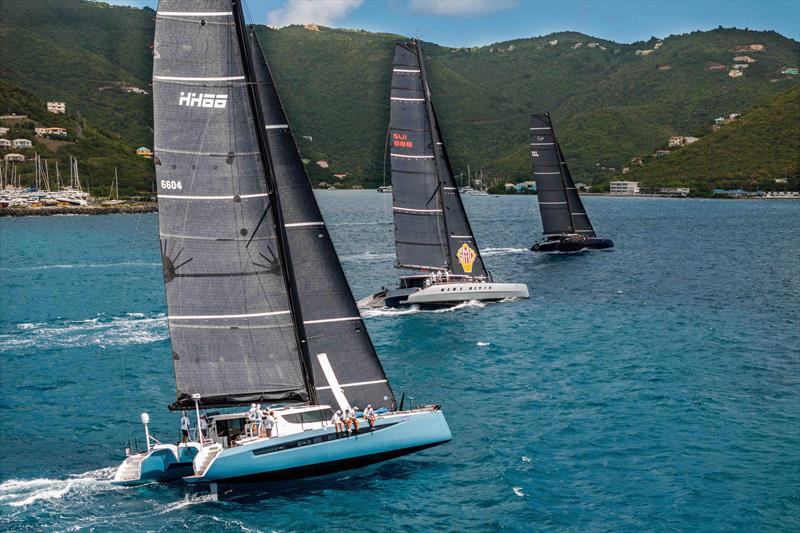 Round Tortola Race for the Nanny Cay Cup photo copyright Alex Turnbull / BVISR taken at Royal BVI Yacht Club and featuring the Catamaran class