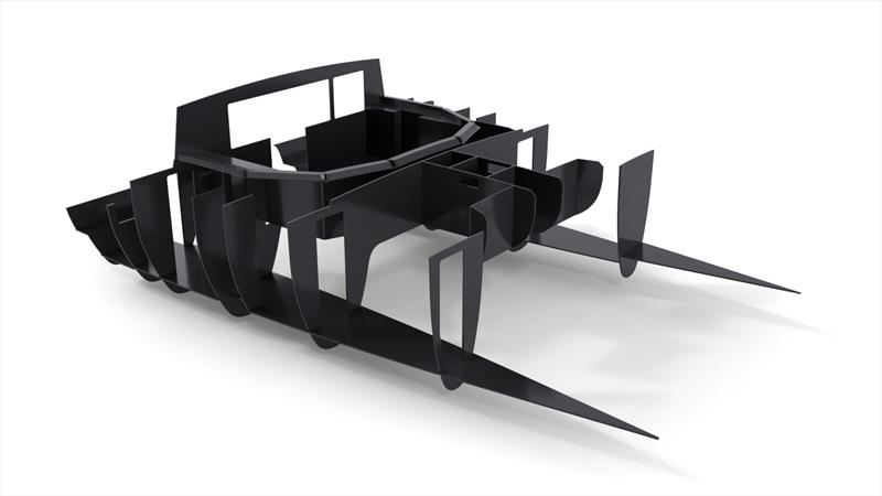 Balance 502 - Carbon - ISO View of Internal Structure - Looking Aft to Port - photo © Balance Catamarans