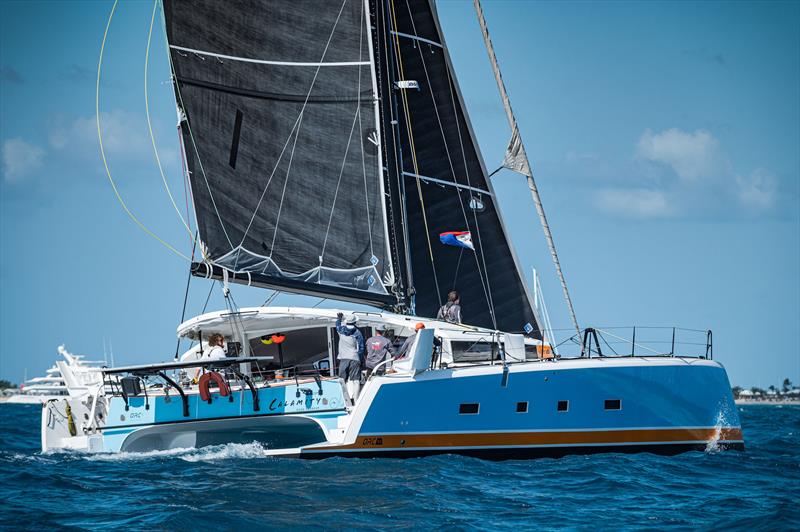 Day 2 of the Caribbean Multihull Challenge photo copyright Laurens Morel taken at Sint Maarten Yacht Club and featuring the Catamaran class