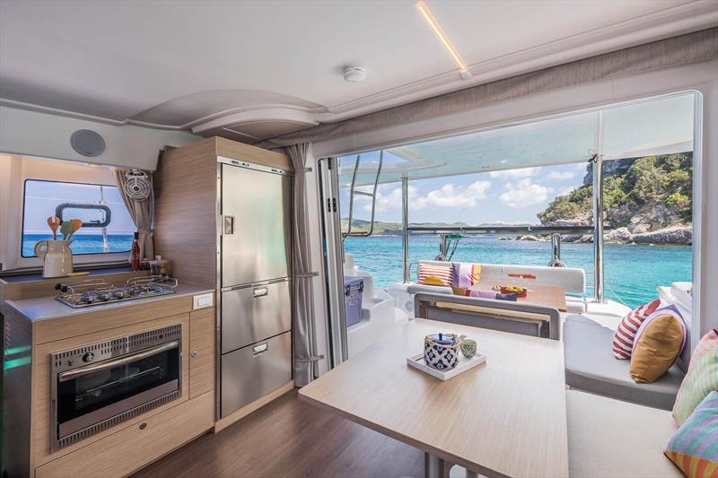 Lagoon 38 - Spacious galley and huge fridge - photo © Julien Gazeau