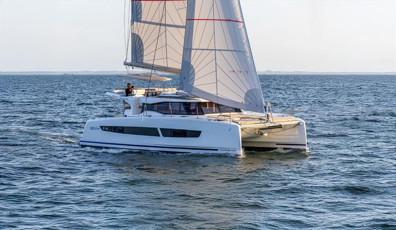 Fountaine Pajot's new FP41 making good use of her healthy 100m2 of working sails - photo © Jean-Marie Liot