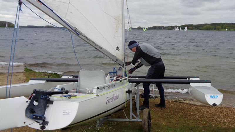 Challenger Coaching Weekend at Rutland photo copyright Marion Edwards taken at Rutland Sailing Club and featuring the Challenger class