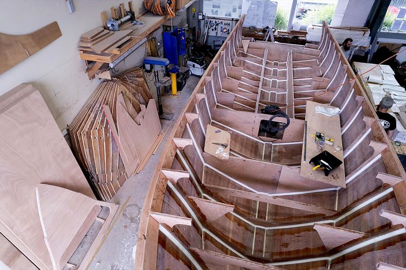 A Kooyong 28 under construction - photo © The Wooden Boatshop