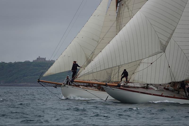 Off Falmouth's Pendennis Castle: the Richard Mille Cup brings together some of the finest classic yachts photo copyright Miles Carden / Falmouth Harbour taken at Royal Cornwall Yacht Club and featuring the Classic Yachts class