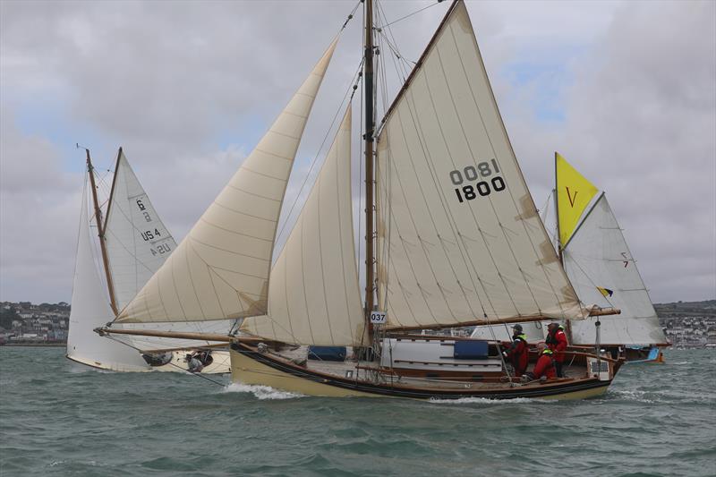 Race 1 the Start of K Class during Falmouth Classics 2024 photo copyright Ian Symonds taken at Royal Cornwall Yacht Club and featuring the Classic Yachts class