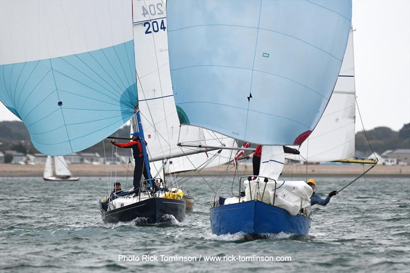 Hamble Classics - Galadriel of Lothlorien, Chasing Rainbows photo copyright Rick Tomlinson / www.rick-tomlinson.com taken at Hamble River Sailing Club and featuring the Classic Yachts class