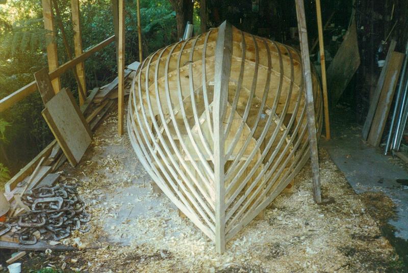 Jim Mackay's L class Mullet boat under construction photo copyright Mackay Family archives taken at Takapuna Boating Club and featuring the Classic Yachts class