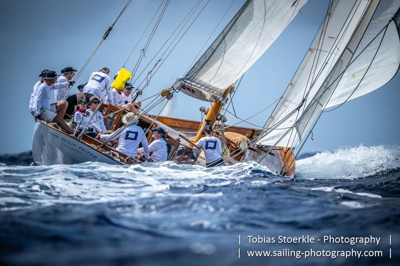 Another regular, 65' Alfred Mylne design The Blue Peter built in 1930 photo copyright Tobias Stoerkle taken at Antigua Yacht Club and featuring the Classic Yachts class