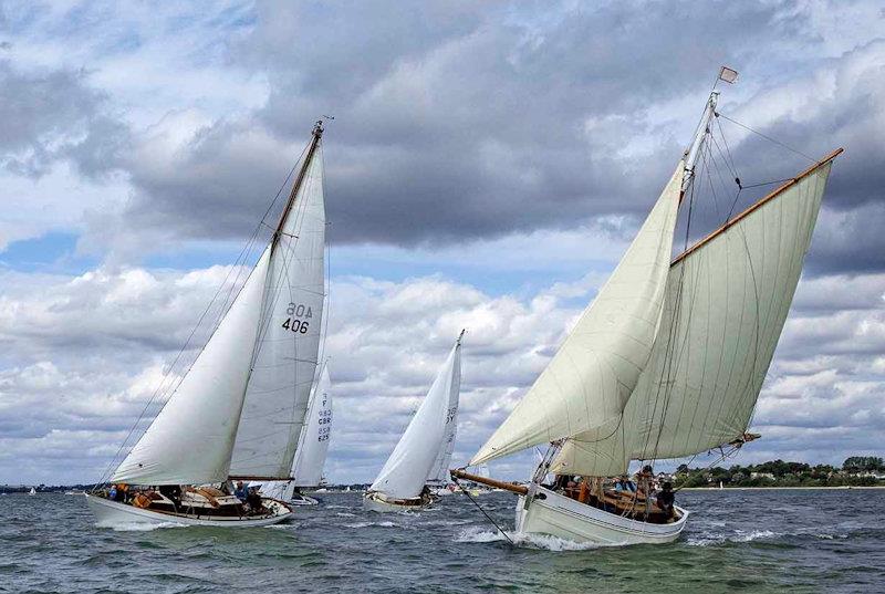 Two of the visiting Classic Yachts and Gaffers - Mersea Week 2024 photo copyright Chrissie Westgate taken at West Mersea Yacht Club and featuring the Classic Yachts class