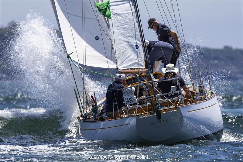 Maris during the Classic Sydney Hobart Yacht Race 2025 photo copyright Andrea Francolini taken at Cruising Yacht Club of Australia and featuring the Classic Yachts class