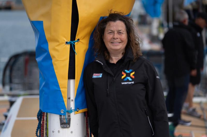 Wendy on board her Team Warrant yacht - Clipper Round the World Yacht Race - photo © Clipper Round the World Race