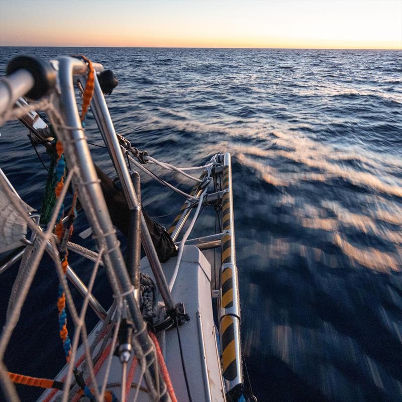 Calmer conditions during the opening miles of Stage 2 shot on board Team Yacht Club Punta Del Este - photo © Clipper Race
