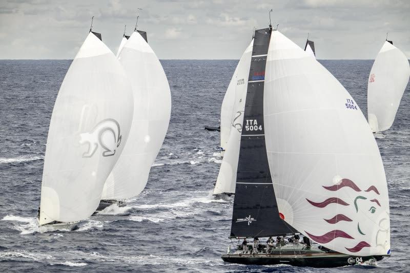 The ClubSwan 50 fleet racing, Rolex Swan Cup 2024 photo copyright Rolex/Kurt Arrigo taken at Yacht Club Costa Smeralda and featuring the ClubSwan 50 class