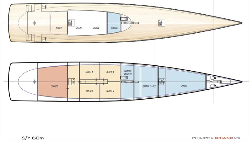 Perfect 60, new self-sufficient 60m sailing yacht concept  photo copyright Philippe Briand taken at  and featuring the Cruising Yacht class