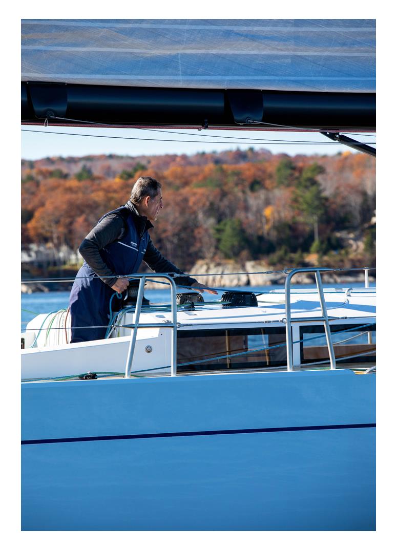 MCM cofounder Peter Wilson - 45ft sailboat Mist photo copyright Alison Langley taken at  and featuring the Cruising Yacht class