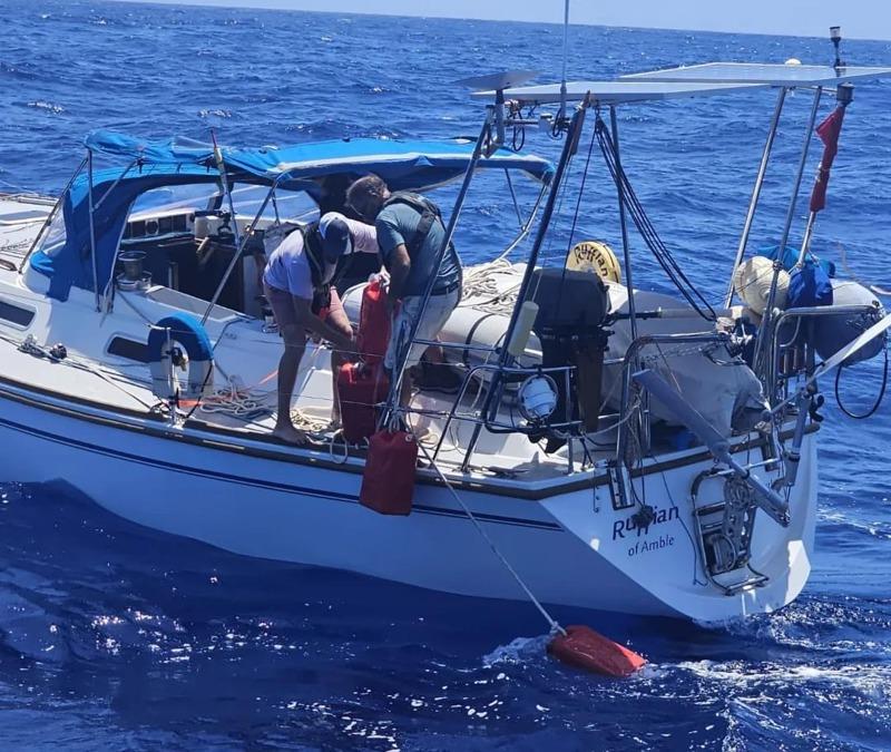 South Pacific fuel delivery photo copyright S/V Forever & Ever taken at Ocean Cruising Club and featuring the Cruising Yacht class