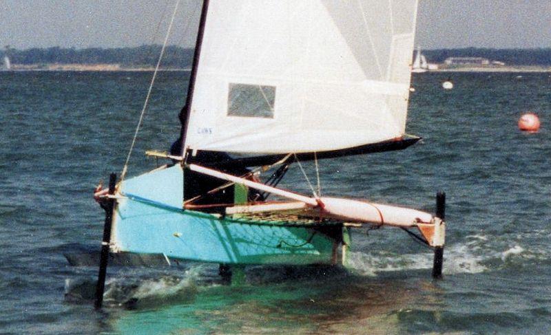 One at the front and two at the back was yet another way of foiling with a degree of stability in a Moth photo copyright Andy Paterson taken at  and featuring the Classic & Vintage Dinghy class